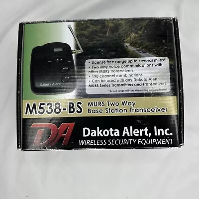 Dakota Alert M538-BS MURS Base Station - Murs Receiver In Box • $54