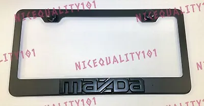 3D Mazda Speed Stainless Steel Black Finished License Plate Frame • $19