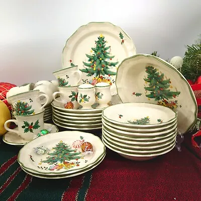 Mikasa Festive Season Christmas Bowl Dinner Salad Plates Cups Sausers EB 451 • $18