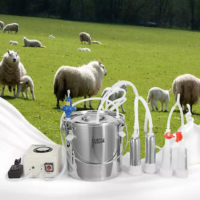 VEVOR Goat Milking Machine Goat Milker 12 L 304 Stainless Steel Bucket For Cows • $135.99