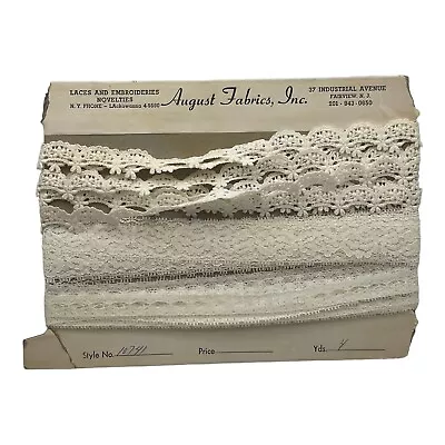 Vintage Crochet Lace Trim August Fabrics SMELLS LIKE SMOKE Discolorations • $32.50