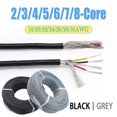UL2547 Multi Core Shielded Wire Signal Cable 18AWG-28AWG 2/3/4/5/6/7/8 Core • $7.65