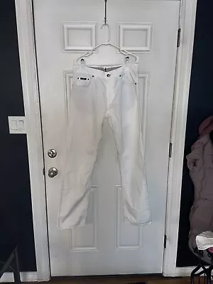 HUGO BOSS Maine White Trousers Men's W34/L34 Regular Fit Zip Fly NWOT • $55