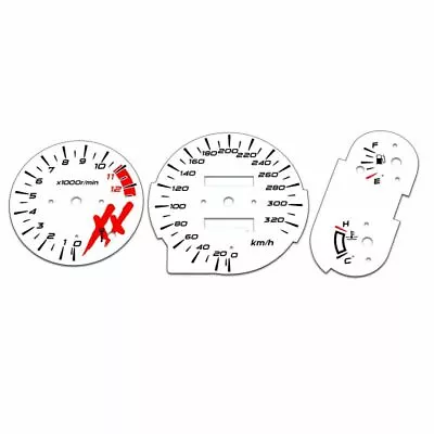 $44.99 • Buy Honda CBR 1100 XX Blackbird 1996-2000 HISS KM/H Aftermarket White Gauge Faces