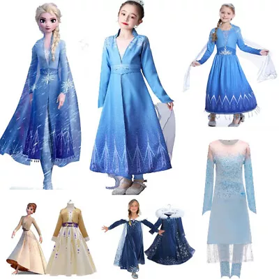2019 New Release Girls Frozen 2 Elsa Anna Costume Party Birthday Dress 2-12Years • $24.95