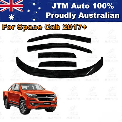 Bonnet Protector + Weather Shields Visor For Holden Colorado Space Cab 2016-2020 • $129