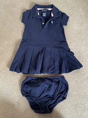 Ralph Lauren Baby Girl Dress And Bloomer  Size 12 Months EUC • $30