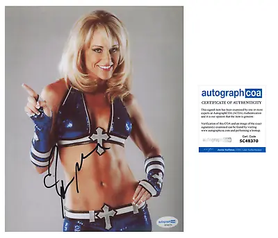 Michelle Mccool Wwe Signed 8x10 Photo Diva Sexy Wrestler C Autograph Acoa • $44.95