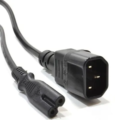 £2.99 • Buy Iec C14 Male Plug To C7 Figure 8 Type Converter Cable, Tv Led Power Adapter Lead