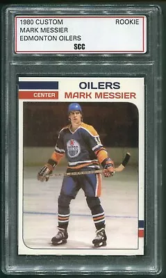 Custom 1980 Mark Messier Edmonton Oilers Rookie Year Hockey Card • $23