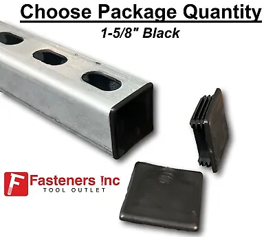 PVC Style Plastic BLACK End Caps Unistrut Channel 1-5/8'' X 1-5/8'' #EC-2B • $119.99