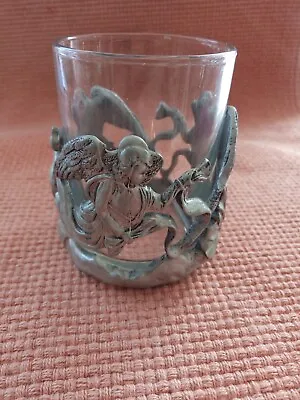 Vintage Pewter Candle Holder Angels Seagull Pewter Etain Zinn (1995) Canadian • £9.99