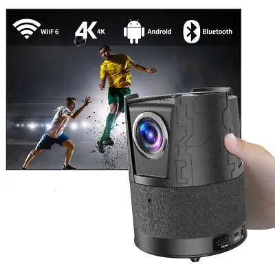 Portable Mini Projector 4K Wireless WiFi Projector For Smart Phone IPhone Laptop • £249.99