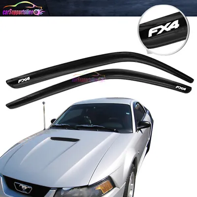 Fit For 94-04 Ford Mustang Window Visor Wind Guard Deflector W/ Fx4 Sticker • $39.09