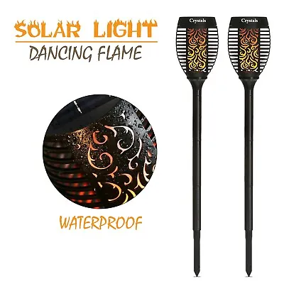 £7.85 • Buy 96LED Flame Solar Torch Light Waterproof Flickering Dancing Path Garden Lamp UK