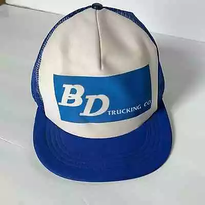 Vintage BD Trucking Company Snap Back Trucker Hat USA Made • $7.99