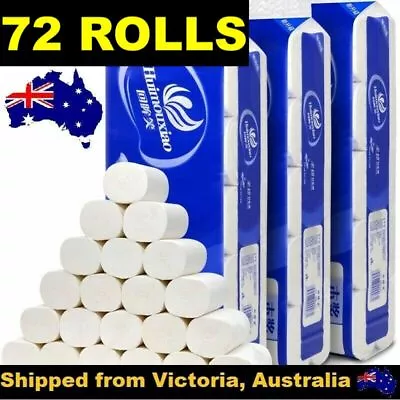 $60 • Buy 72 Rolls Toilet Paper Soft & Strong High Quality Bulk Tissue 4 Ply Au Stock