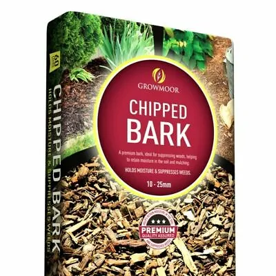 Garden Bark Chipped Bark Shavings 10-25mm Premium Flower Bed Plant Base - 50L • £18.99