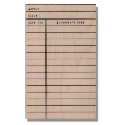 Wood Rubber Stamps Library Book Return Card School Books Dates Mixed Media • $17.24