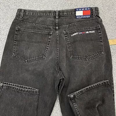 Vintage Tommy Hilfiger Men’s 36x32 Freedom Jeans USA Made Black Flag • $34.95