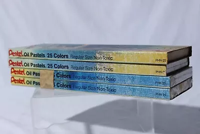 4X Vintage Pentel Oil Pastel 25 Colors PHN-25 Regular Size  • $10