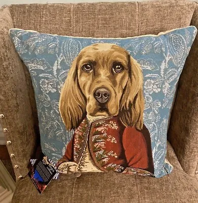 Hines Of Oxford Sir Henry Hound Setter Dog Tapestry Pillow Velvet  England NEW • $79.77