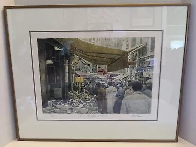 $159.99 • Buy Harold Altman Signed Lithograph Rue Mouffetard 1984 I Paris Market Scene