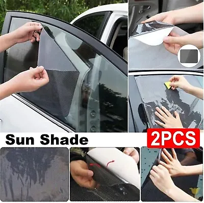 2pcs Universal Cling Car Rear Window Sun Shade Side Window UV Protection Screen • $11.49