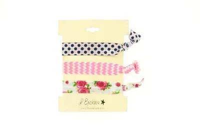 L. ERICKSON Stretchy Pink Silver Navy Flower Headband - 3 Pack • $9.69