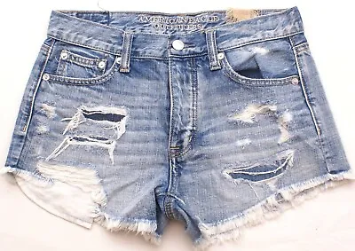 American Eagle Vintage Hi-Rise Festival Denim Jean Shorts Size 2 Waist 28  • $19.51