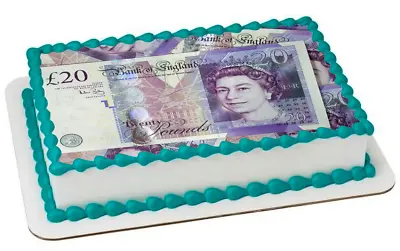 Pound Note Money Cake Topper Party Decoration Edible Birthday Celebration Gift • £5.49