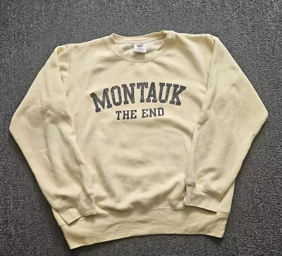 Vintage  90s MV Montauk THE END Sweatshirt Women's New York Crewneck Small • $24.99