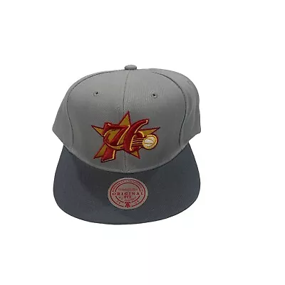Mitchell & Ness Philadelphia 76ers Sixers HWC Snapback Hat Grey • $25