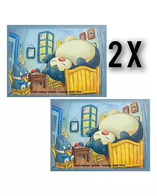 Pokémon Center X Van Gogh Museum Snorlax & Munchlax Card Sleeves X 2 NEW • £0.99