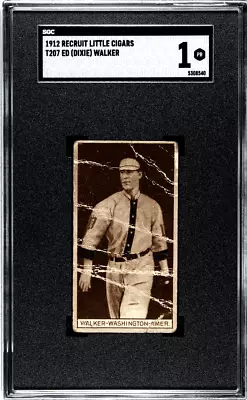 1912 T207 Ed (Dixie) Walker SGC 1 • $66.99