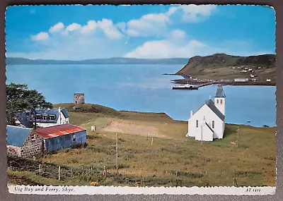 Postcard Uig Bay & Ferry Skye.Scotland.Postmark Ullapool 1970 • £2.99