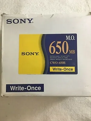 Sony Magneto-Optical Disk  650 MB (1024 B/Sector)  Write Once CWO-650B - NEW • $11.50