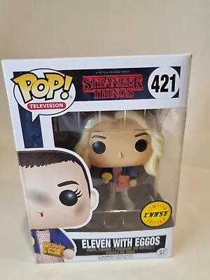 $20 • Buy Funko Pop Chase Stranger Things Eleven With Eggos Chase 421 (Damaged Box)