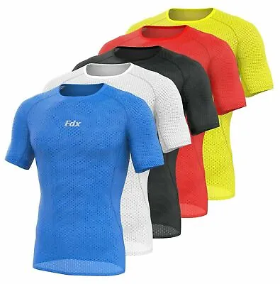 FDX Mens Half Sleeve Cool Mesh Base Layer Lightweight Running Cycling Jersey/Top • $29.99