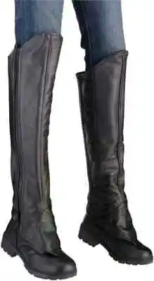 Z1R Leather Womens Motorcycle Street Riding Cruising Half Chaps • $69.95
