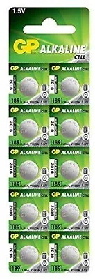 10x GP LR54 189 1.5 Volt Alkaline Battery 189 V10GA L1131 LR1130 A120 AG10 • £3.75