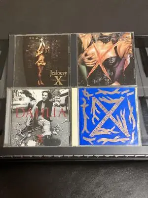 X JAPAN CD 4-disc Set Retro Good Condition One-of-a-kind Blue Blood Dahlia Music • $189.99