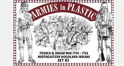 Armies In Plastic 5548 1/32 French & Indian War Woodland Indians Set 2 • £15.99