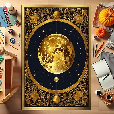 Gold Moon RugMoon Phase RugMoon Fern RugMoon Theme RugNight Time RugMystic • $35