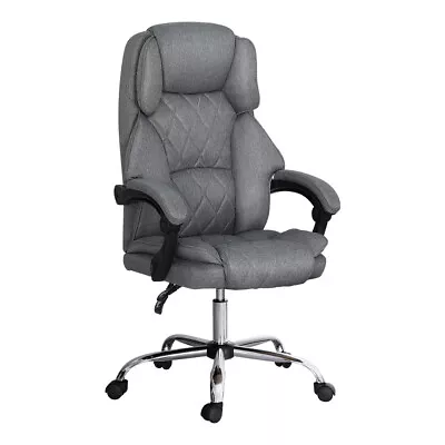 Artiss Executive Office Chair Computer Gaming Desk Chairs Fabric Recliner Grey • $123.53