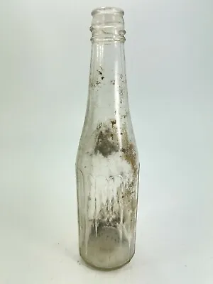 $7.49 • Buy Vintage Brockway Glass Soda Cola Condiment Embossed Vertical Clear Bottle C27