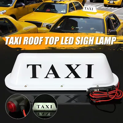 DC12V TAXI Led Light Cab Roof Top Illuminated Sign Car Magnetic Waterproof Lamp • $27.99