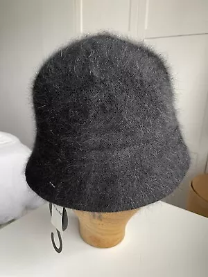£3.99 • Buy Ladies NEW Sold Out Primark Fluffy Angora Wool Black Bucket Fishermans Hat