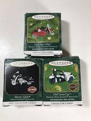 Hallmark Keepsake Miniature Harley Davidson Christmas Ornaments Lot Of 3 NEW • $26.97