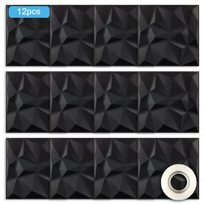 12x 3D Wall Panels PVC Tiles Brick Textured Wallpaper DIY Art Home Decor 30x30cm • $51.97